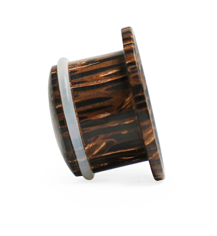 Single Flare Palm Wood Plugs - Mrs Treak