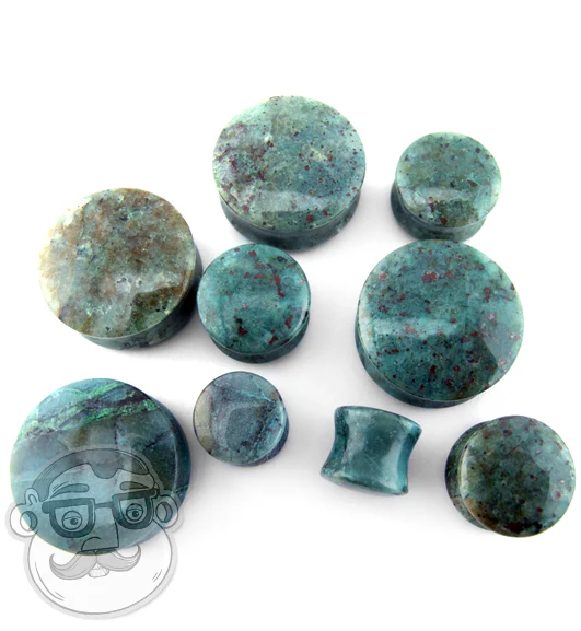Chrysocolla Stone Plugs (B-Grade) - Mrs Treak