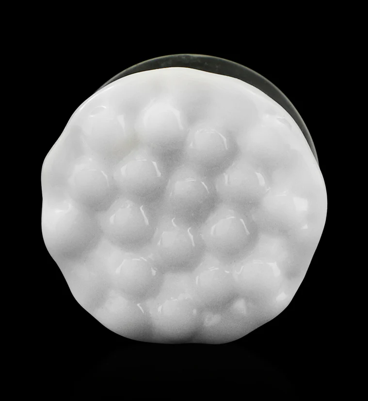 White Bubble Glass Plugs - Mrs Treak