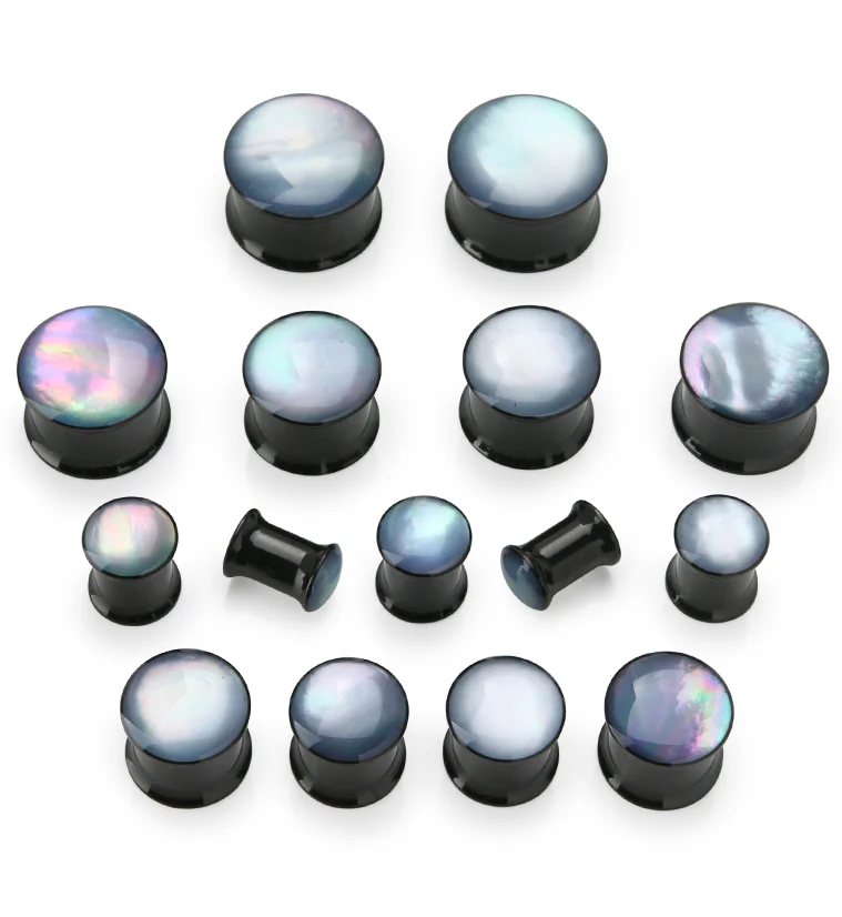 Black PVD Prism Stainless Steel Double Flare Tunnel Plugs - Mrs Treak