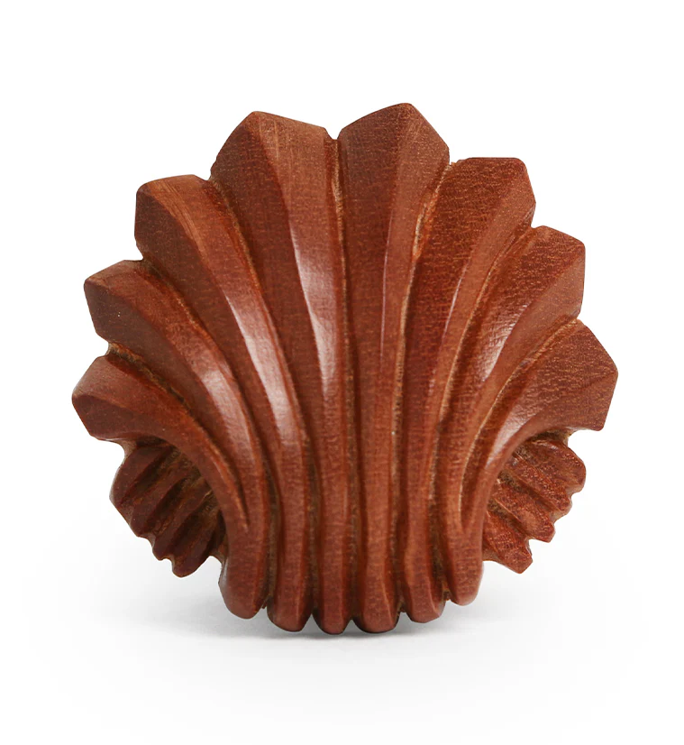 Carved Sea Shell Wood Plugs - Mrs Treak