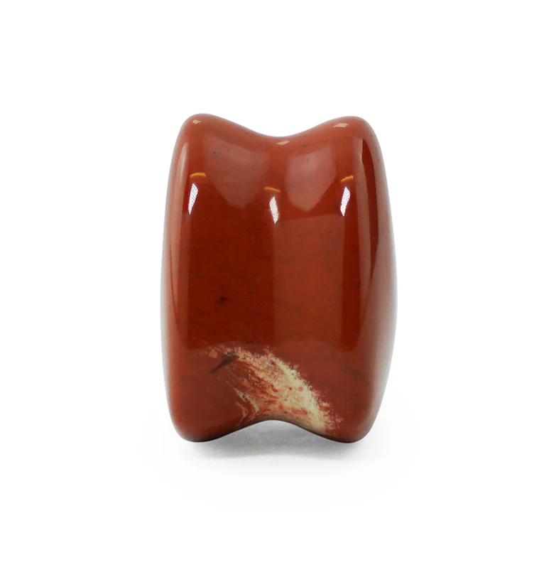 Red Jasper Stone Heart Shape Plugs - Mrs Treak