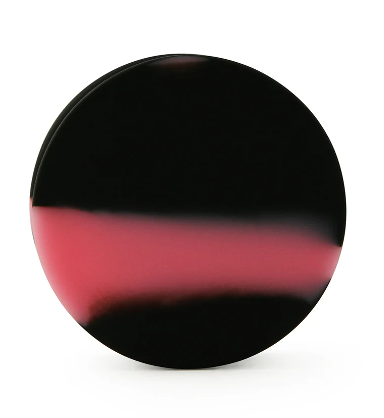 Pink And Black Double Flare Silicone Plugs - Mrs Treak