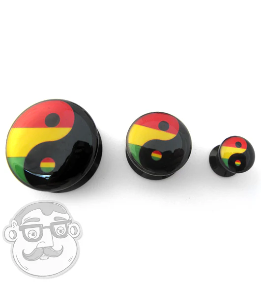 Rasta Yin Yang Plugs - Mrs Treak