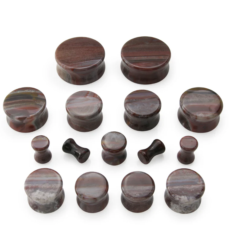 Serape Agate Stone Plugs - Mrs Treak