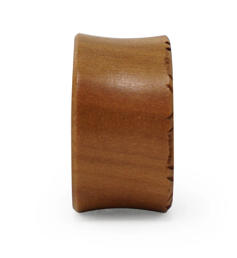 Geometric Honeycomb Engraved Saba Wood Plugs - Mrs Treak