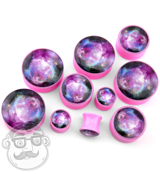 Pink Galaxy Plugs - Mrs Treak