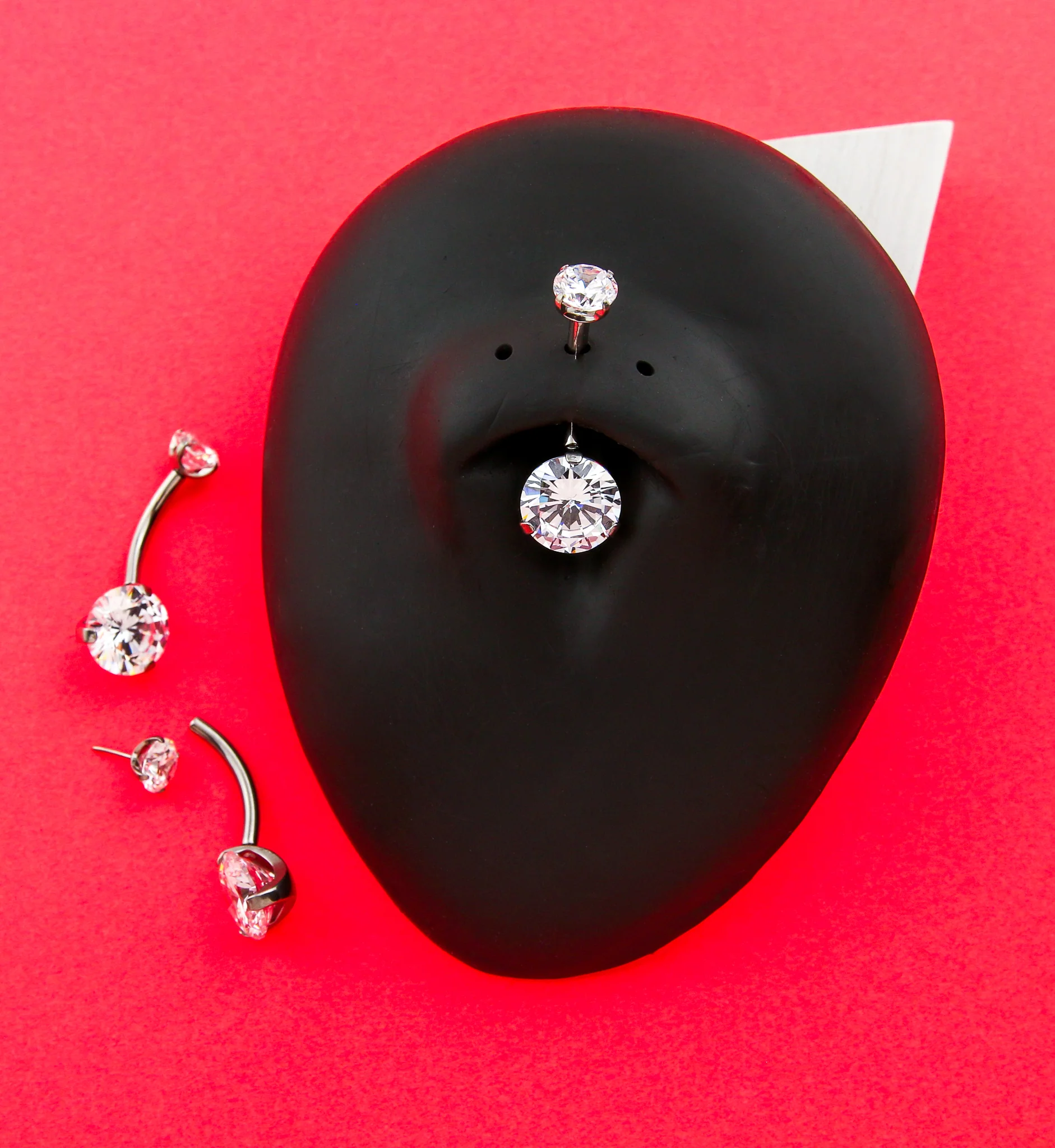 Prong Clear CZ Titanium Threadless Belly Button Ring - Mrs Treak