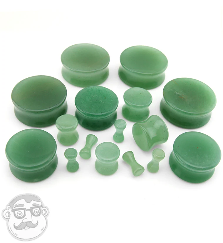 Aventurine Green Stone Plugs - Mrs Treak