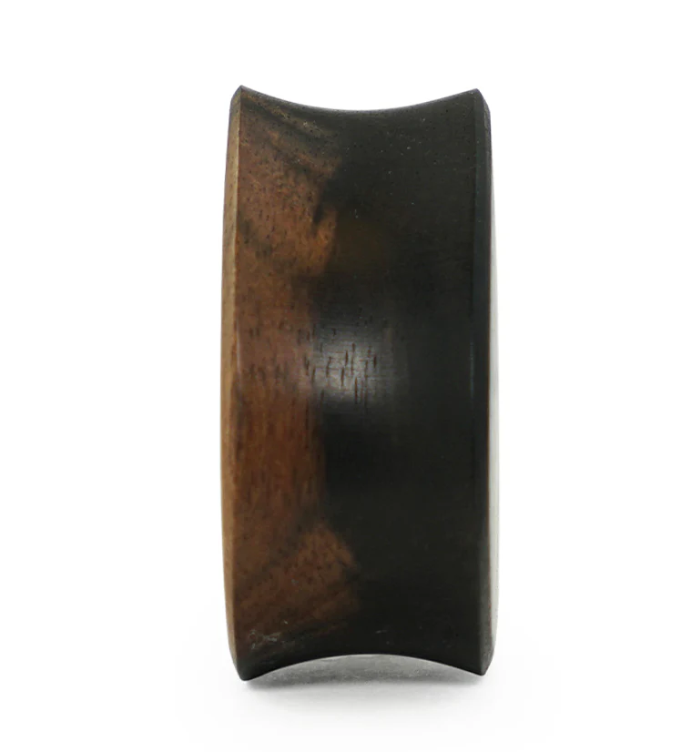 Areng Wood Heart Inlay Teardrop Plugs - Mrs Treak