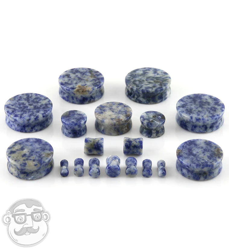 Blue Spot Jasper Stone Plugs - Mrs Treak