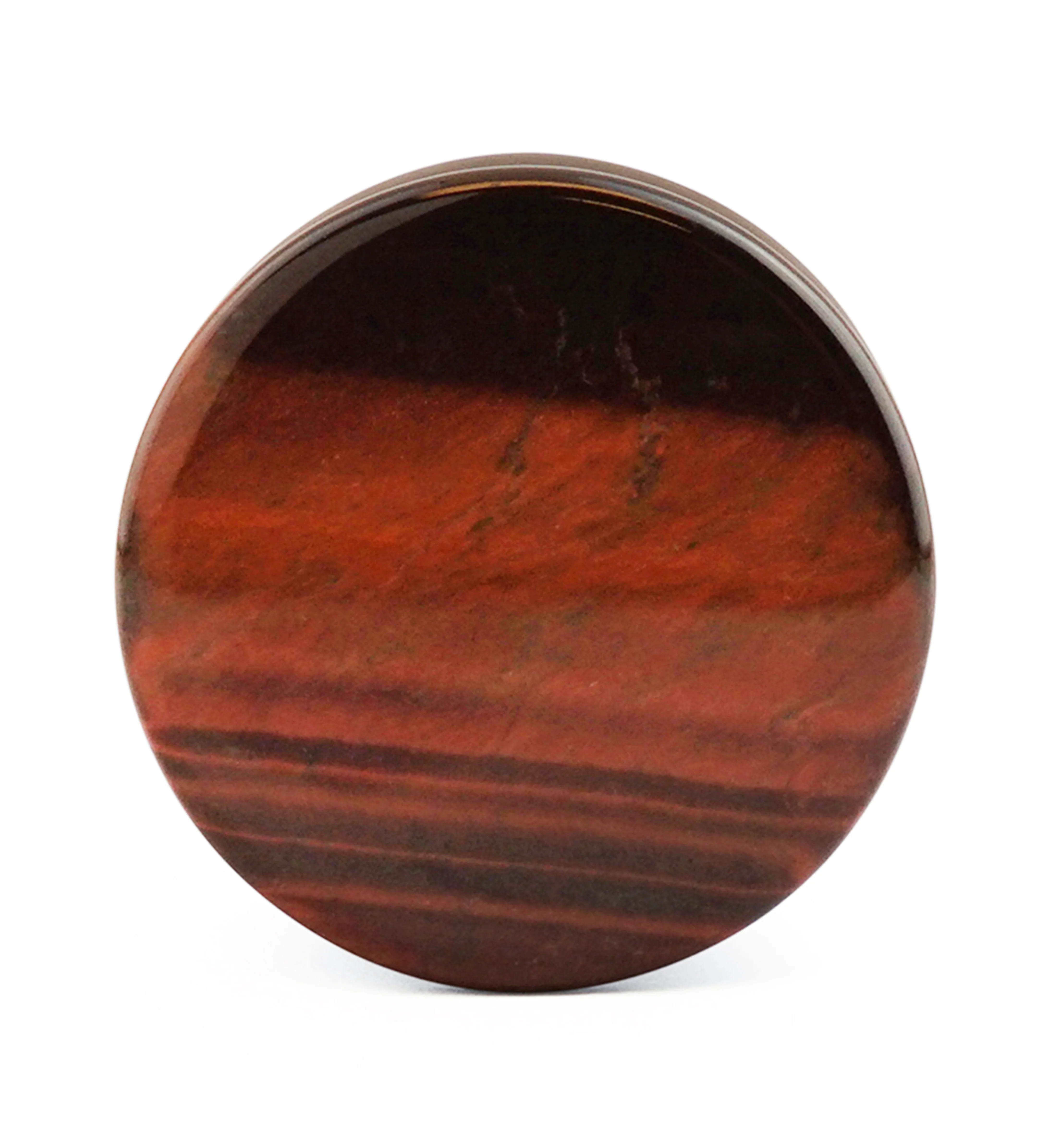 Red Tiger Eye Double Flare Stone Plugs - Mrs Treak