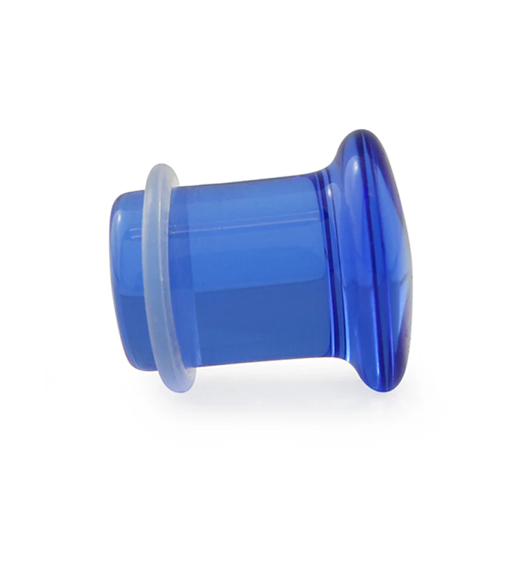 Royal Blue Glass Plugs - Single Flare - Mrs Treak