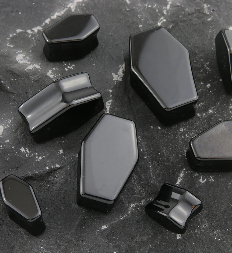 Obsidian Stone Coffin Plugs - Mrs Treak