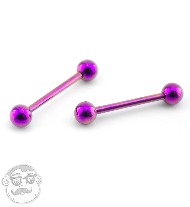 Purple Titanium Barbell - Mrs Treak