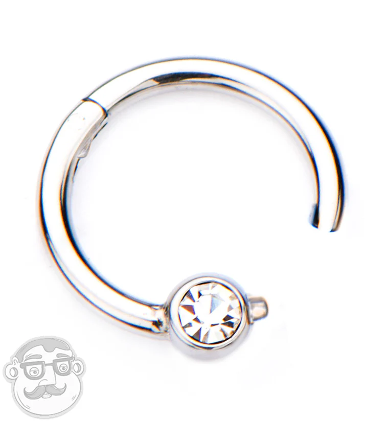 Hinged Segment Captive CZ Ring - Mrs Treak