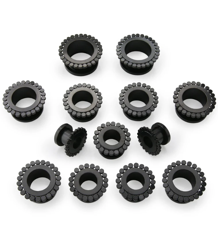 Black PVD Circlet Stainless Steel Tunnel Plugs - Mrs Treak