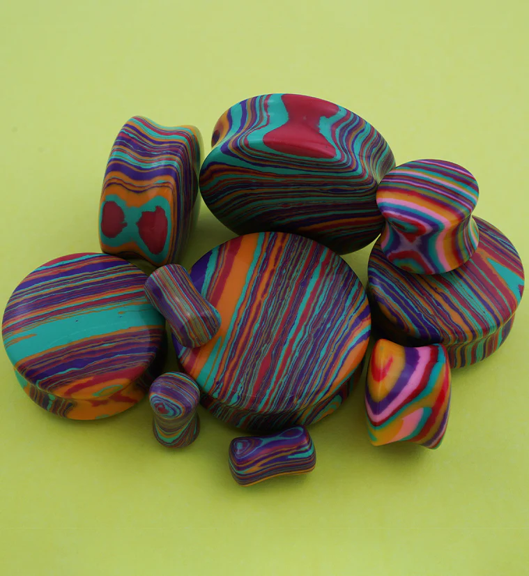 Candy Stripe Stone Plugs - Mrs Treak