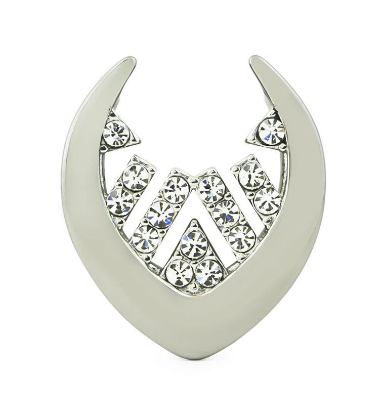 Geo Pave Clear CZ Stainless Steel Saddles - Mrs Treak