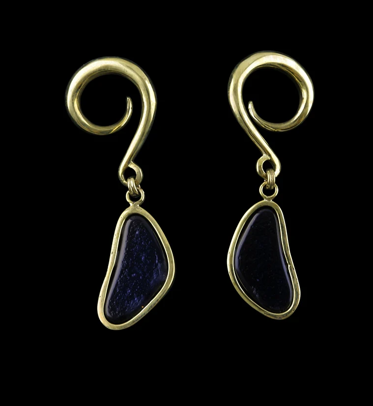 Mosaic Glass Hanging Ear Weights - Mrs Treak