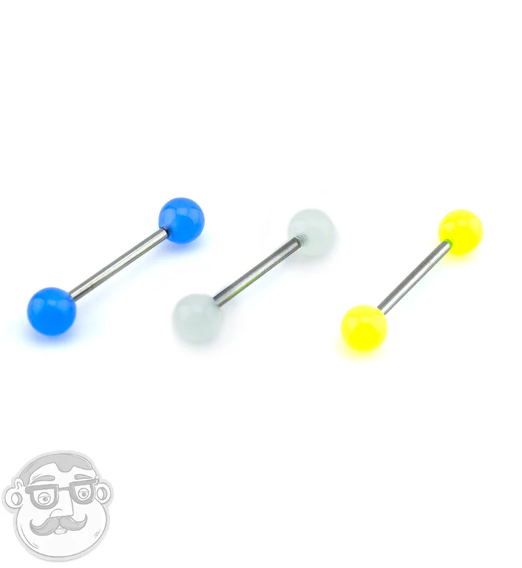 14G Titanium Glow in the Dark Barbell - Mrs Treak