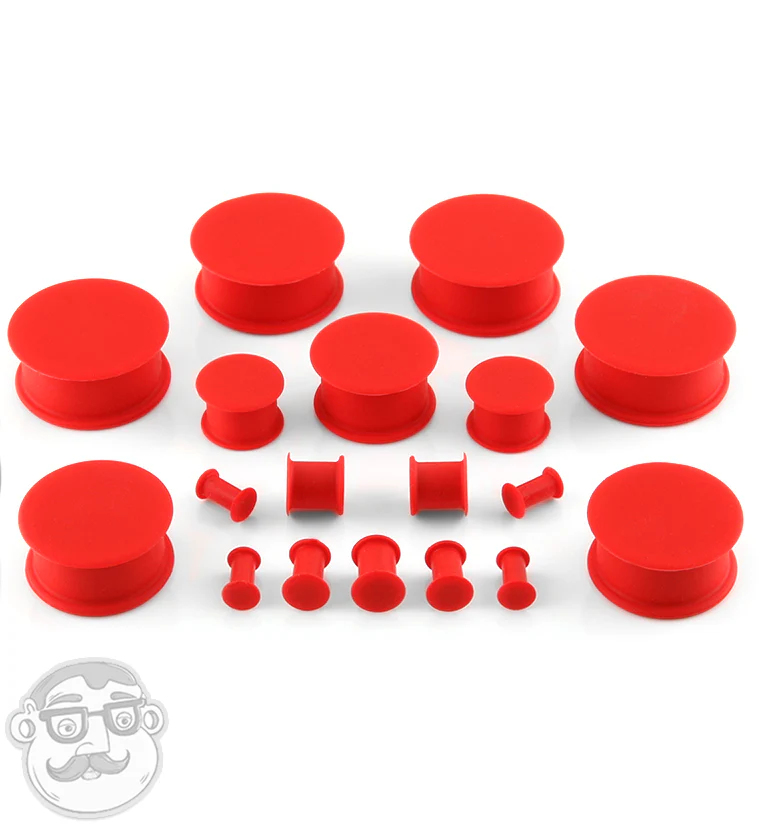 Kaos Red Silicone Hollow Plugs - Mrs Treak