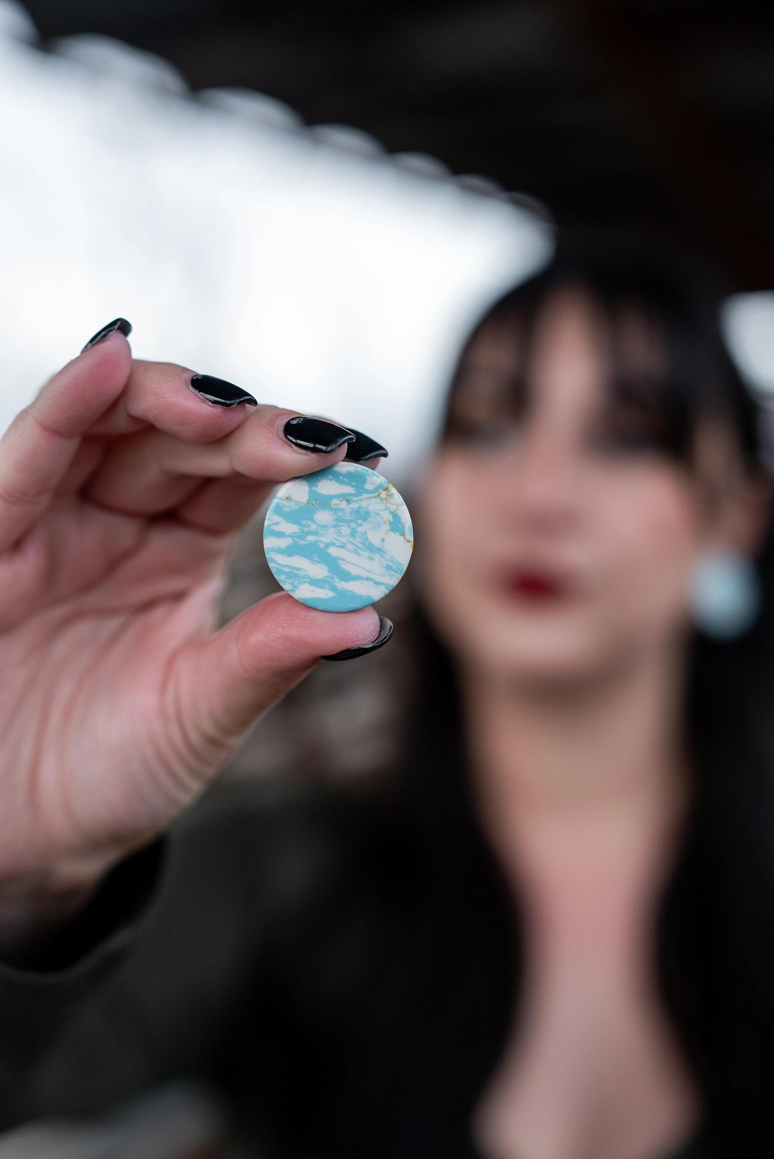 Ocean Howlite Stone Mayan Flare Plugs - Mrs Treak