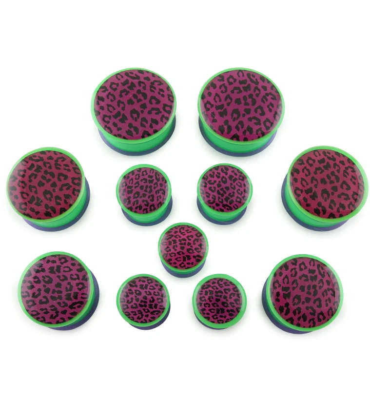 Leopard Green Plugs - Mrs Treak