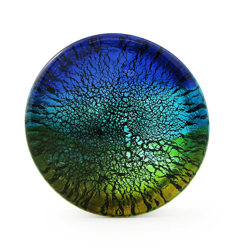 Coastal Dichroic Glass Plugs - Mrs Treak