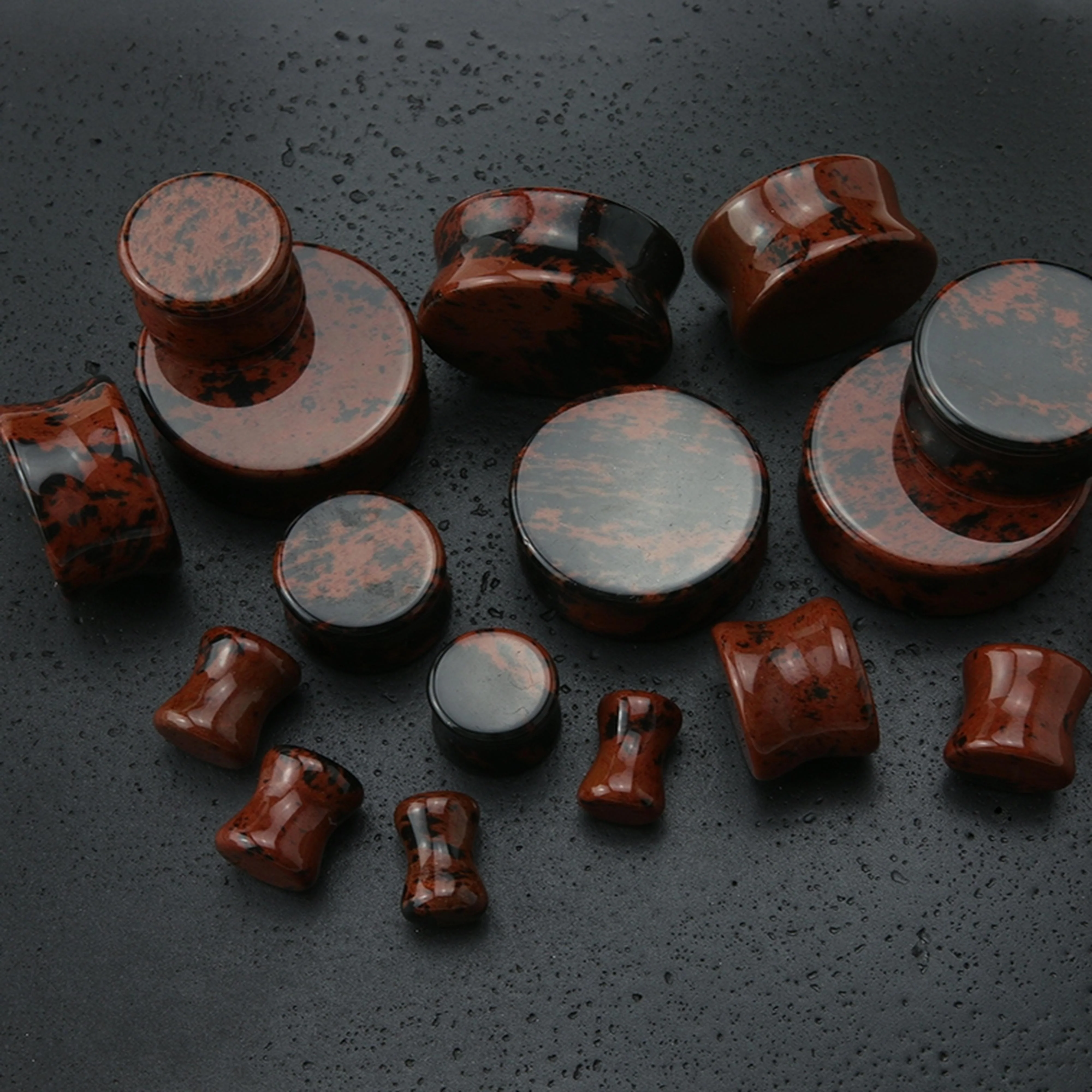 Mahogany Obsidian Plugs - Mrs Treak