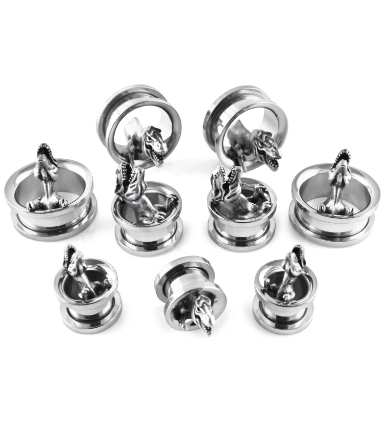 Tyrannosaurus Rex Stainless Steel Plugs - Mrs Treak