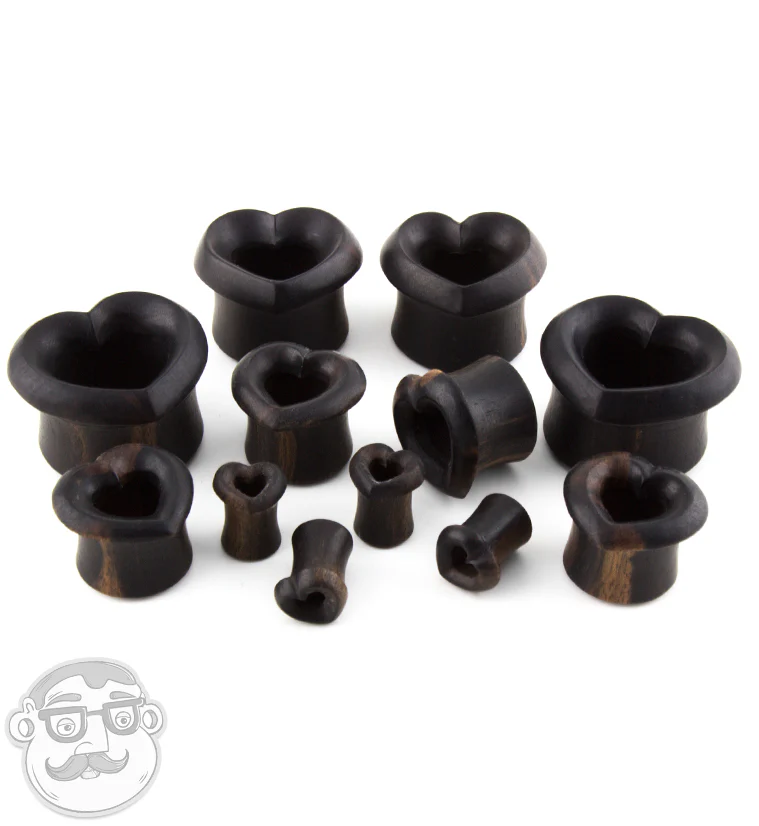 Heart Flare Areng Wood Tunnels - Mrs Treak