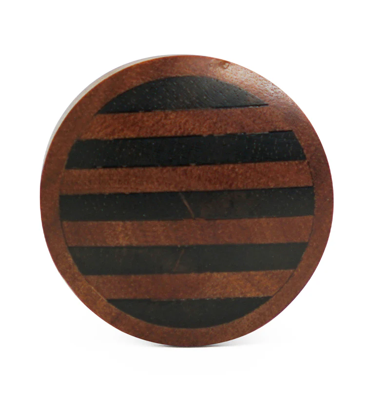 Saba Wooden Plugs With Striped Inlay - Mrs Treak