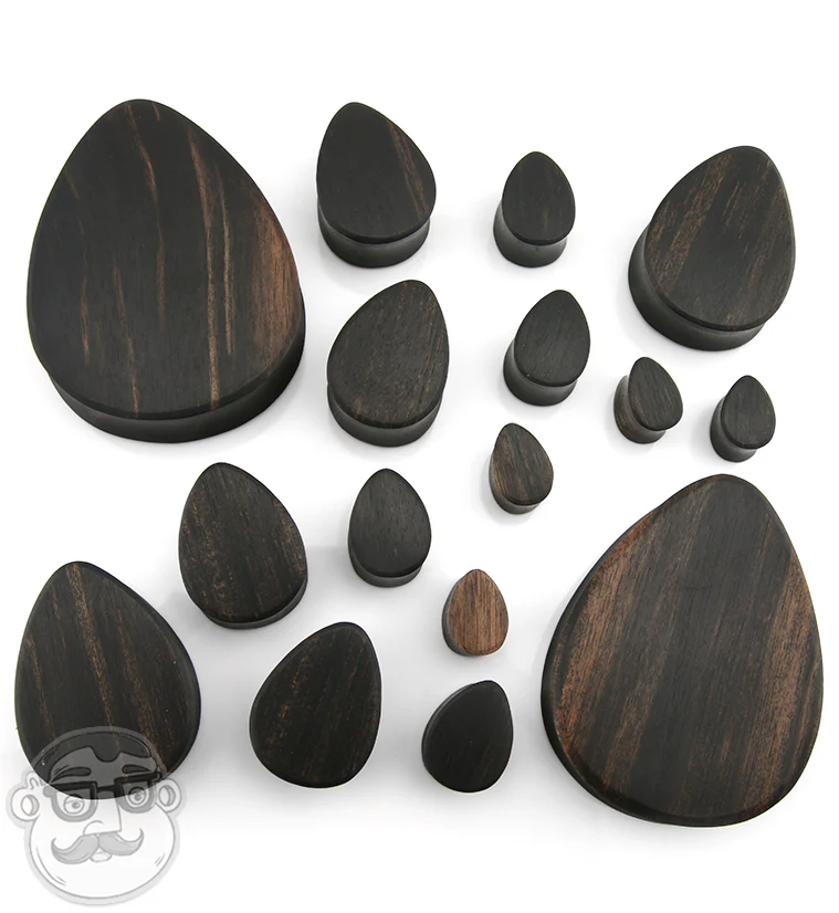 Areng Wood Teardrop Plugs - Mrs Treak