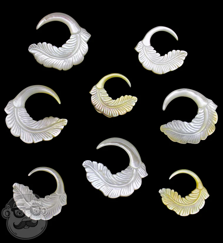 Feather Mother of Pearl Hangers - Mrs Treak