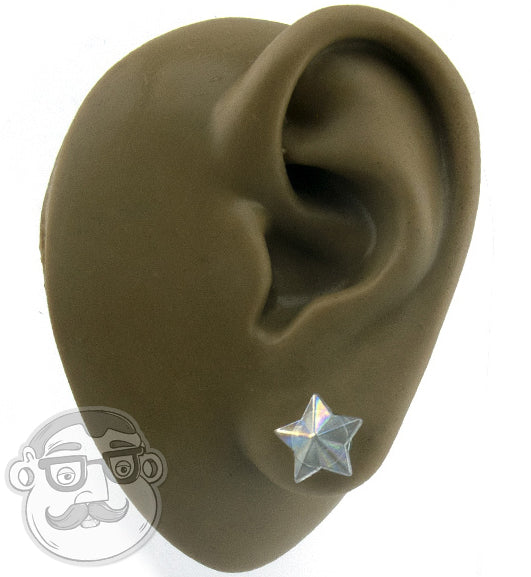 Iridescent Star Glass Plugs - Mrs Treak