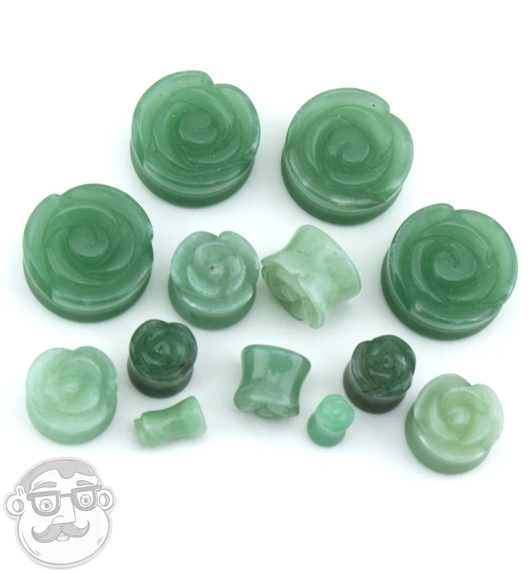 Aventurine Stone Rosebud Plugs - Mrs Treak