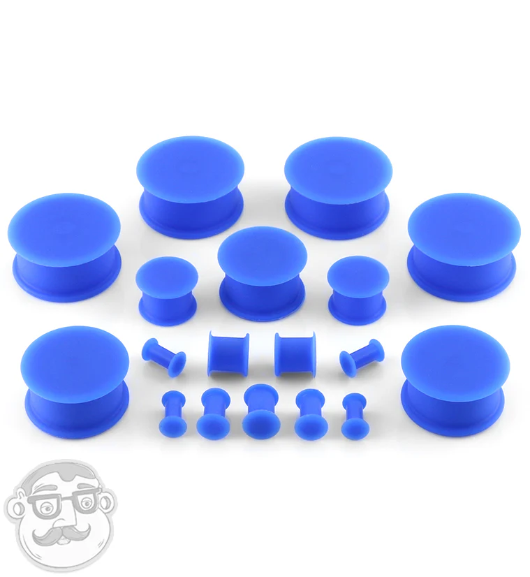Kaos Blue Silicone Hollow Plugs - Mrs Treak
