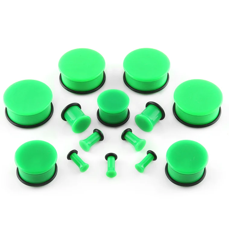 Green Single Flare Plugs - Mrs Treak