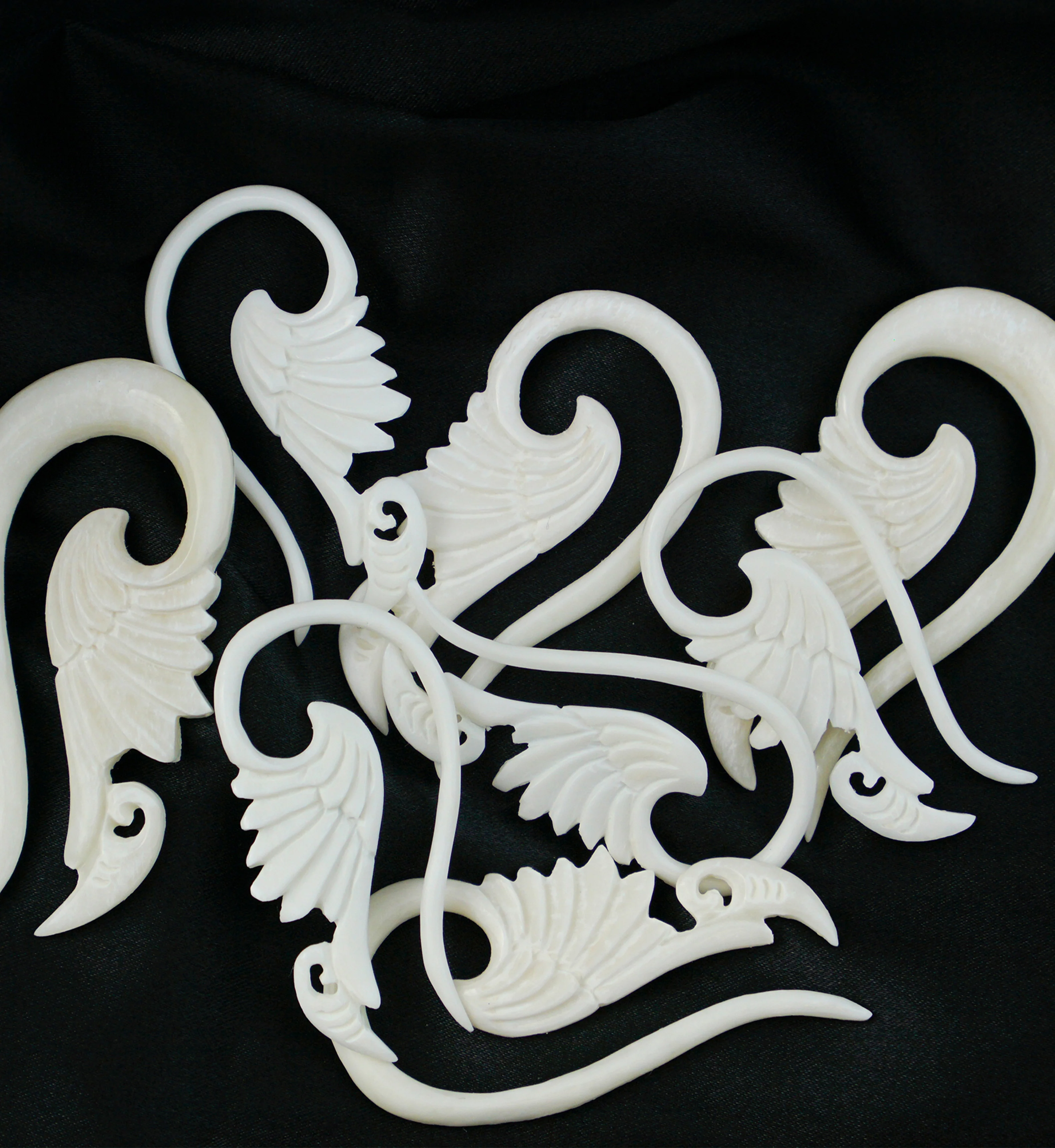 White Laguna Wing Bone Hangers - Mrs Treak