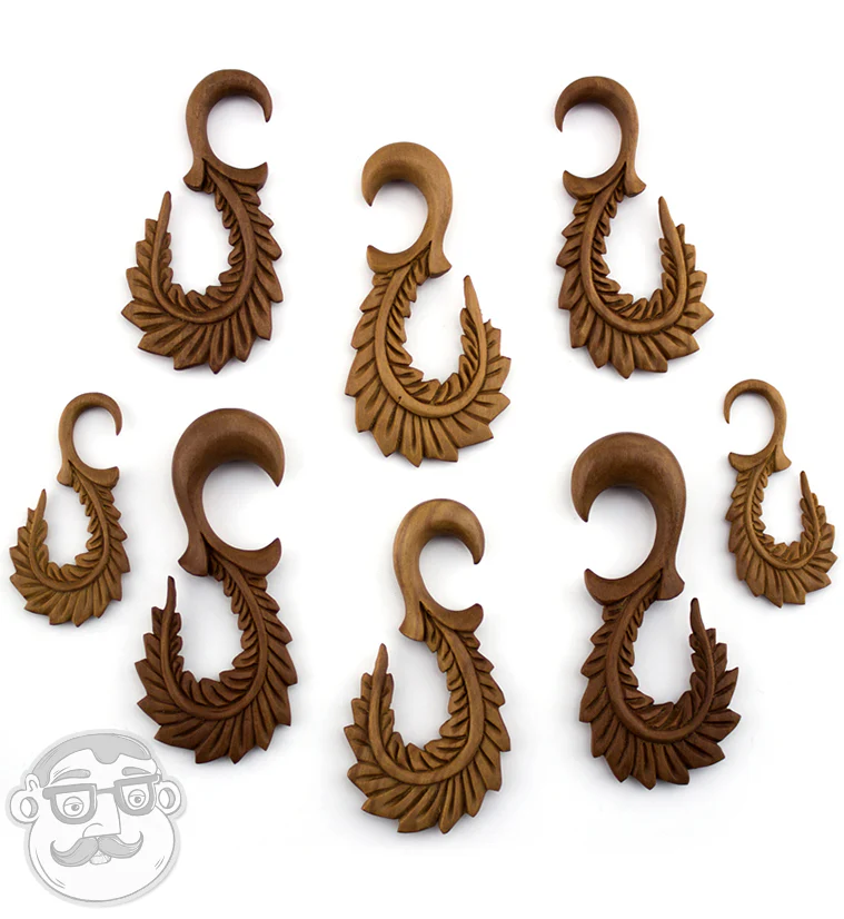 Feathered Saba Wood Hangers - Mrs Treak