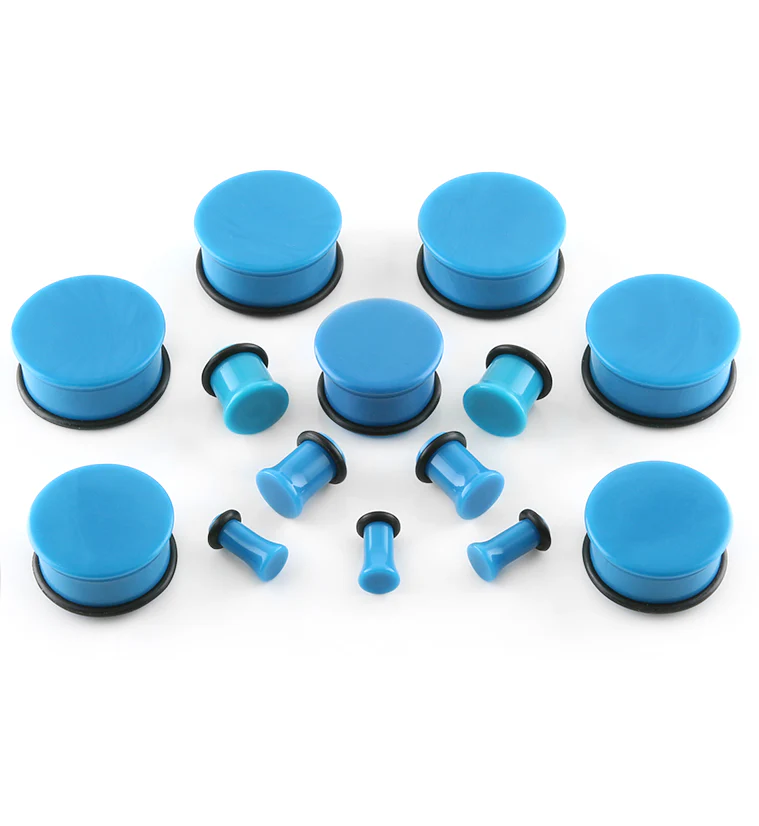 Blue Single Flare Plugs - Mrs Treak