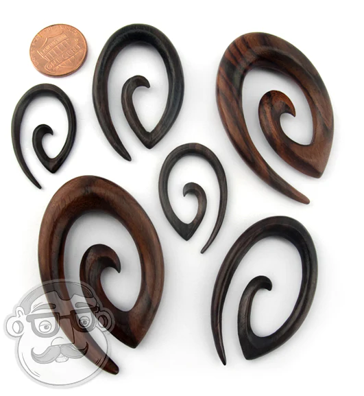 Areng Wood Oval Spirals - Mrs Treak