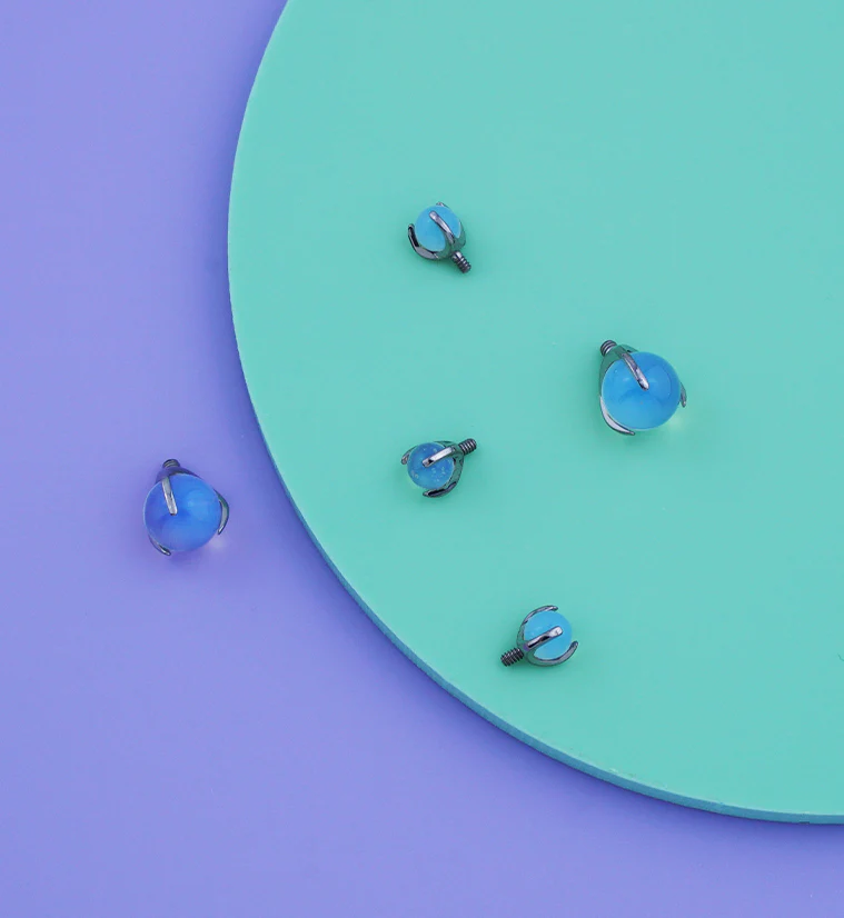 Claw Opalite Titanium Internally Threaded Top - Mrs Treak