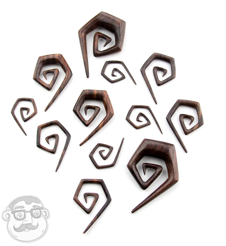 Straight Edge Wooden Spirals - Mrs Treak