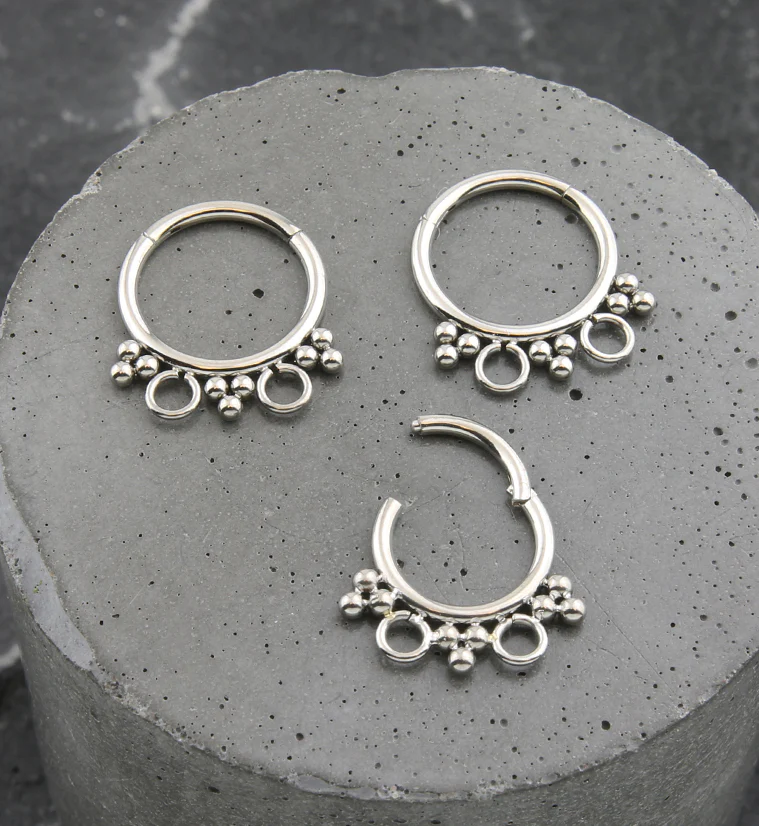 Capricious Titanium Fuse Hinged Segment Ring - Mrs Treak