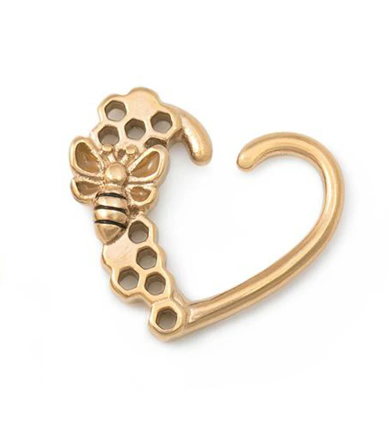 16G Bumblebee Gold PVD Daith Ring - Mrs Treak