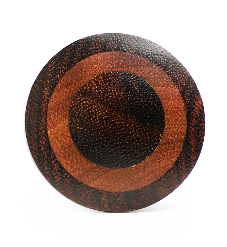 Single Flare Dark Tamarind Wood Plugs with Saba Inlay - Mrs Treak
