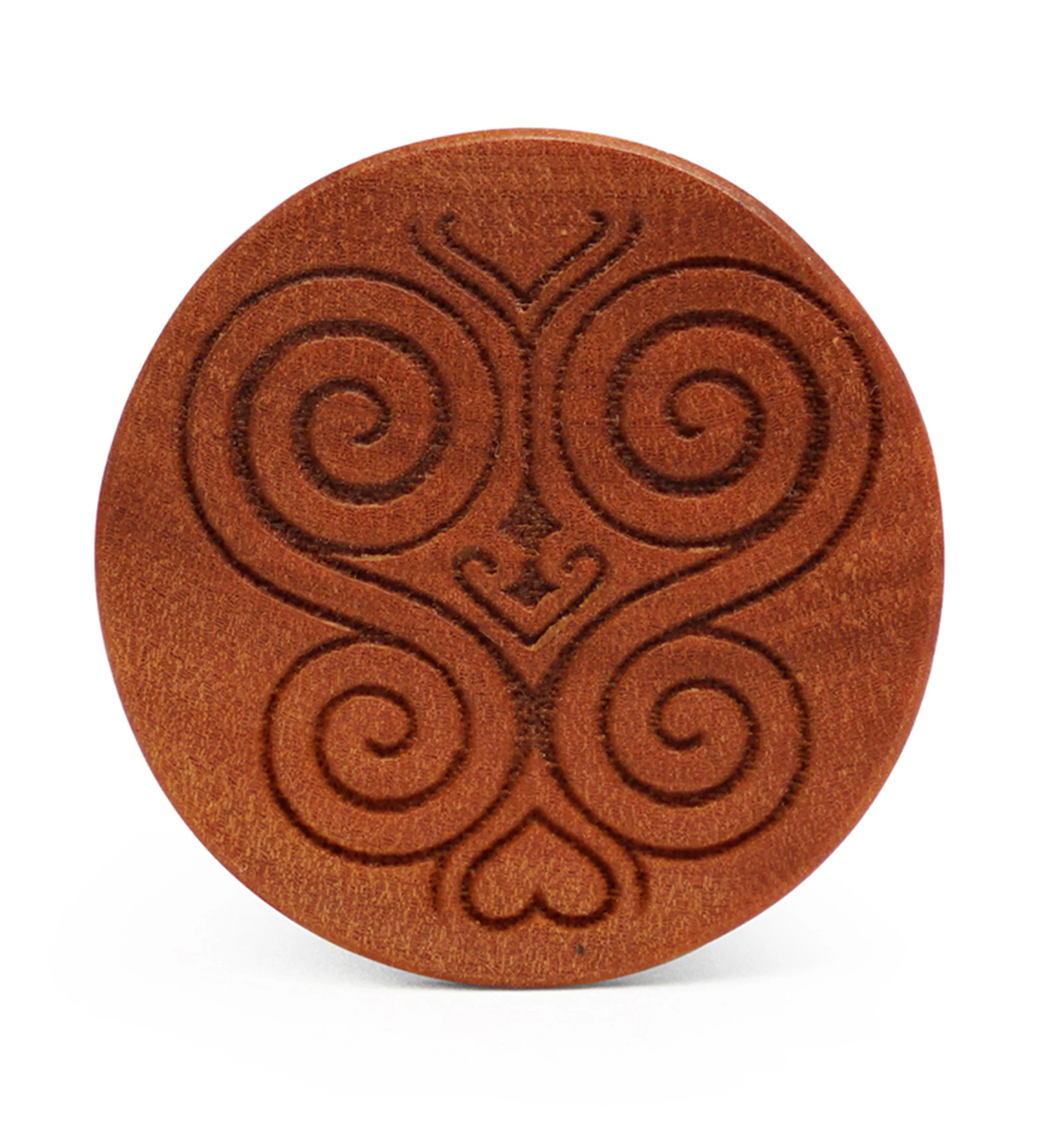 Wooden Saba Carved Heart Plugs - Mrs Treak