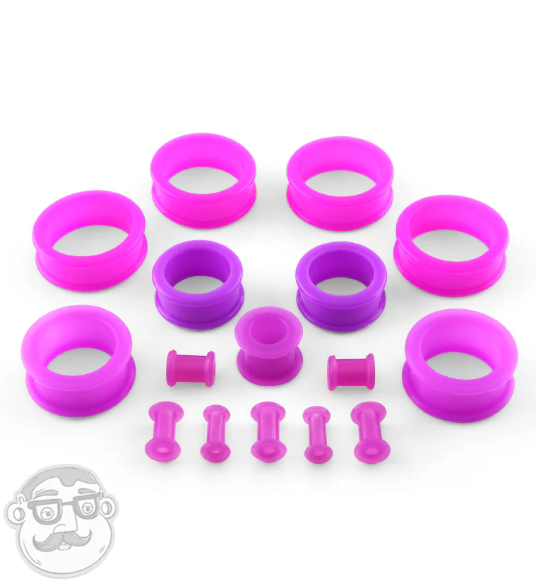 Purple Silicone Tunnels - Mrs Treak